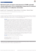 Cover page: Abdominal aortic aneurysm measurement at CT/MRI: potential clinical ramifications of non-standardized measurement technique and importance of multiplanar reformation.