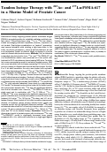 Cover page: Tandem Isotope Therapy with 225Ac- and 177Lu-PSMA-617 in a Murine Model of Prostate Cancer.