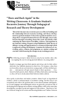 Cover page: "There and Back Again” in the Writing Classroom: A Graduate Student’s Recursive Journey Through Pedagogical Research and Theory Development