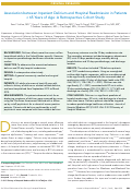 Cover page: Association between Inpatient Delirium and Hospital Readmission in Patients ≥ 65 Years of Age: A Retrospective Cohort Study