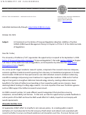 Cover page of UC Comments on the Notice of Proposed Regulation Adoption: Addition of Section100505 (CIRM Award Management Policy) to Chapter 5 of Title 17 of the California Code of Regulations