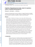 Cover page: Prediction of high-dimensional states subject to respiratory motion: a manifold learning approach