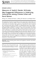 Cover page: May Exaggerate Differences in Underlying Associations among Chinese Urban and Rural Women