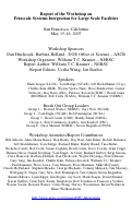 Cover page: Report of the Workshop on Petascale Systems Integration for Large Scale Facilities