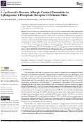 Cover page: S. epidermidis Rescues Allergic Contact Dermatitis in Sphingosine 1-Phosphate Receptor 2-Deficient Skin.