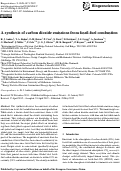 Cover page: A synthesis of carbon dioxide emissions from fossil-fuel combustion