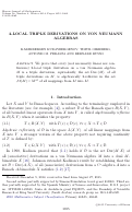 Cover page: 2-local triple derivations on von Neumann algebras