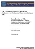 Cover page of Introduction to "The Population of the Central American Isthmus in 2003"