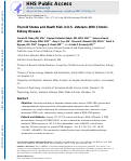 Cover page: Thyroid Status and Death Risk in US Veterans With Chronic Kidney Disease.