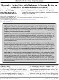 Cover page: Bystanders Saving Lives with Naloxone: A Scoping Review on Methods to Estimate Overdose Reversals