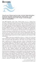 Cover page: Book Review: Union By Law: Filipino American Labor Activists, Rights Radicalism, and Racial Capitalism (Michael McCann and George Lowell)