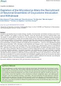 Cover page: Depletion of the Microbiome Alters the Recruitment of Neuronal Ensembles of Oxycodone Intoxication and Withdrawal.