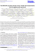 Cover page of The DESI DR1 peculiar velocity survey: Growth rate measurements from the galaxy power spectrum