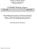Cover page: The Political economy of environmental policy with overlapping generations