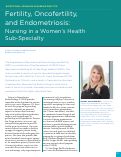 Cover page: 09. Fertility, Oncofertility, and Endometriosis: Nursing in a Women's Health Sub-Specialty