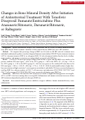 Cover page: Changes in Bone Mineral Density After Initiation of Antiretroviral Treatment With Tenofovir Disoproxil Fumarate/Emtricitabine Plus Atazanavir/Ritonavir, Darunavir/Ritonavir, or Raltegravir