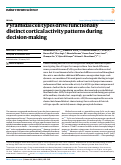 Cover page: Pyramidal cell types drive functionally distinct cortical activity patterns during decision-making