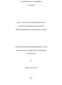 Cover page: Type I Error Control in Psychology Research: Improving Understanding in General and Addressing Multiplicity in Some Specific Contexts