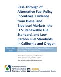 Cover page: Pass-Through of Alternative Fuel Policy Incentives: Evidence from Diesel and Biodiesel Markets, the U.S. Renewable Fuel Standard, and Low Carbon Fuel Standards in California and Oregon