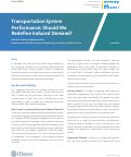 Cover page of Transportation System Performance: Should We Redefine Induced Demand?