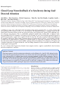 Cover page: Closed-loop Neurofeedback of Alpha Synchrony during Goal-directed Attention