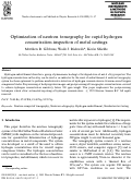 Cover page: Optimization of neutron tomography for rapid hydrogen concentration inspection of metal castings