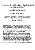 Cover page: The asymptotic distribution of the diameter of a random mapping