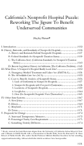 Cover page: California’s Nonprofit Hospital Puzzle: Reworking The Jigsaw To Benefit Underserved Communities
