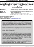 Cover page: Leadership Perceptions, Educational Struggles and Barriers, and Effective Modalities for Teaching Vertigo and the HINTS Exam: A National Survey of Emergency Medicine Residency Program Directors