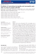 Cover page: Predictors of worsening neuropathy and neuropathic pain after 12 years in people with HIV