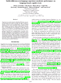 Cover page: Subtle differences in language experience moderate performance onlanguage-based cognitive tests