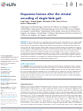 Cover page: Dopamine lesions alter the striatal encoding of single-limb gait