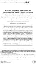 Cover page: Accurate Projection Methods for the Incompressible Navier-Stokes Equations”,