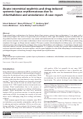 Cover page: Acute interstitial nephritis and drug-induced systemic lupus erythematosus due to chlorthalidone and amiodarone: A case report.