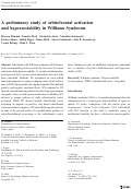 Cover page: A preliminary study of orbitofrontal activation and hypersociability in Williams Syndrome