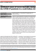 Cover page: Attributed causes of excess mortality during the COVID-19 pandemic in a south Indian city