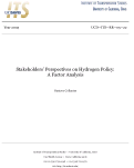 Cover page: Stakeholders' Perspectives on Hydrogen Policy: A Factor Analysis