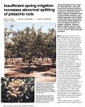 Cover page: Insufficient spring irrigation increases abnormal splitting of pistachio nuts