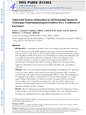 Cover page: Subnormal sensory attenuation to self-generated speech in schizotypy: Electrophysiological evidence for a 'continuum of psychosis'.