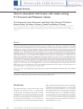 Cover page: Factors associated with breast milk intake