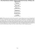 Cover page: Measuring Demand Avoidance with the Demand Selection Task: Challenges andOpportunities