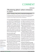 Cover page: Monitoring global carbon emissions in 2021