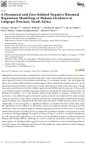 Cover page: A Dynamical and Zero-Inflated Negative Binomial Regression Modelling of Malaria Incidence in Limpopo Province, South Africa
