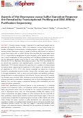 Cover page: Aspects of the Neurospora crassa Sulfur Starvation Response Are Revealed by Transcriptional Profiling and DNA Affinity Purification Sequencing