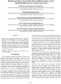 Cover page: Dual process theory of reasoning and recognition memory errors:Individual differences in a memory prose task