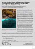 Cover page: Irregular schooling behavior and abandonment of mimicry by the Sabertooth Blenny (Blenniidae) in Cabo Pulmo National Park, Gulf of California, Mexico