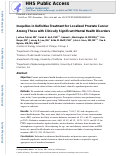 Cover page: Inequities in Definitive Treatment for Localized Prostate Cancer Among Those With Clinically Significant Mental Health Disorders.