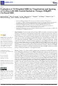 Cover page: Evaluation of T2-Weighted MRI for Visualization and Sparing of Urethra with MR-Guided Radiation Therapy (MRgRT) On-Board MRI