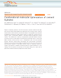 Cover page: Combinatorial molecular optimization of cement hydrates.