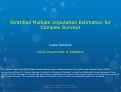 Cover page of Stratified Multiple Imputation Estimation for Complex Surveys